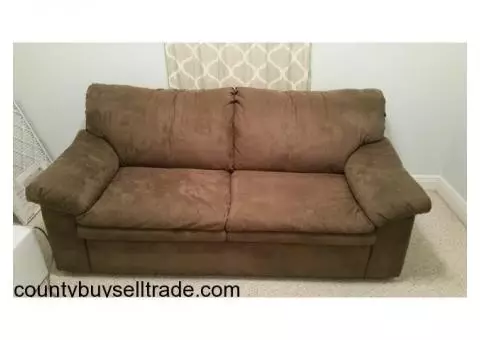 suede brown couch for sale