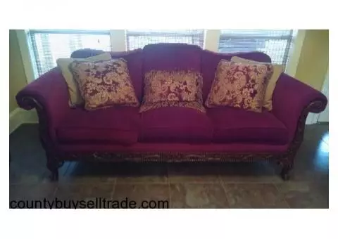 Bassett Red Sofa